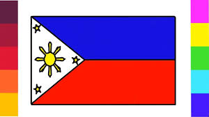 por philippines flag drawing easy