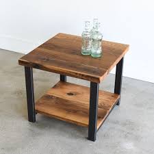 Rustic End Table Made From Reclaimed