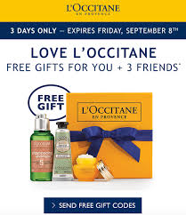 l occitane free 3 pcs gift
