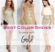 color shoes to wear with a gold dress