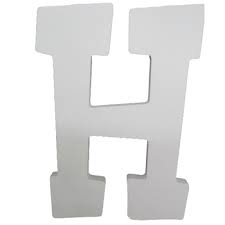 letter h white wood 9 inches mardel