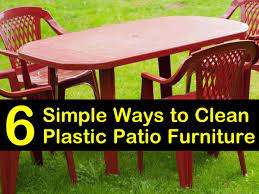 to clean plastic patio furniture