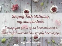 18th birthday wishes for niece happy