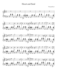 This unmistakable melody was composed by hoagy carmichael with lyrics by frank loesser and. Heart And Soul Piano Sheet Music For Piano Solo Musescore Com