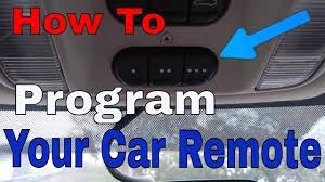 program garage door opener in car