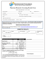 Fillable Online Nationwidechildrens Physician Biometric