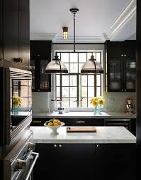 Black Kitchen Cabinets With Reeded