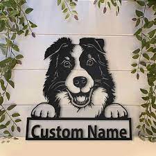 Border Collie Dog Metal Wall Art Dog