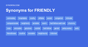 another word for friendly synonyms