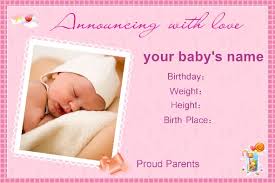 Baby Girl Announcement Template Magdalene Project Org