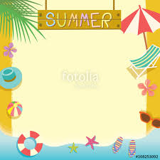 Summer Beach Holiday Concept Vector Template Notepad Memo Poster