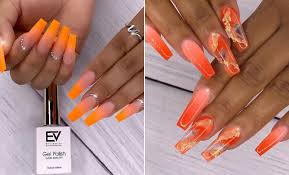 Celebrities like cardi b and. 21 Neon Orange Nails And Ideas For Summer Stayglam