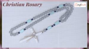 a rosary with string and beads