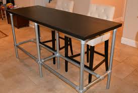 Satin black is textured and clean with a consistent, even color. Diy Counter Height Table With Pipe Legs Simplified Building