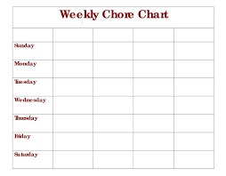 Free Printable Chore Charts Printable Business