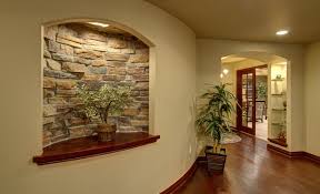 basement curved wall and niche