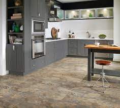 modern kitchen with vinyl floors