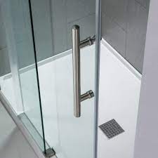 The delta® shower door design tool will walk you through the process of designing and selecting each element of your. á… Woodbridge Frameless Bathtub Shower Doors 56 60 Width X 62 Height With 5 16 Inch Clear Tempered Glass In Brushed Nickel Finish Woodbridge