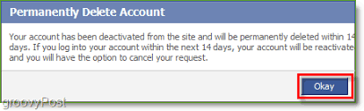 permanently delete your facebook account
