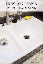 how to clean a porcelain sink