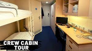 crew cabin tour on a cruise ship you