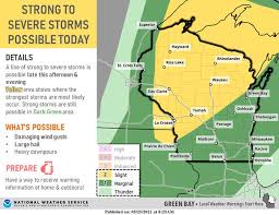 Scattered showers and thunderstorms developing by afternoon. Severe Storms Possible Tuesday Across Wisconsin As Season Revs Up
