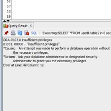 ora 01031 insufficient privileges