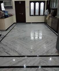 mirror finished marble floor polishing