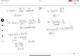 Quiz 2 Rational Function Equation