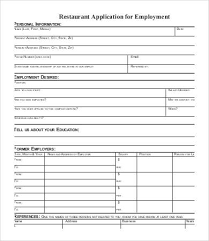 Employment Application Form Template Employment Application Form