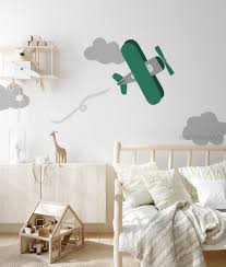 Painted Airplane Wall Decal Aviation