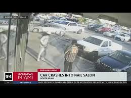 car crashes into nail salon in north