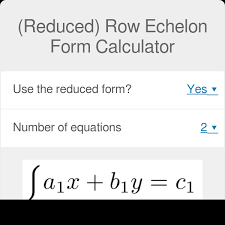 Reduced Row Echelon Form Calculator