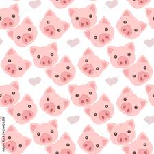 year of the pig seamless pattern