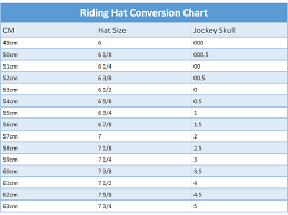 Hat Size Conversion Chart Unicorn Saddlery