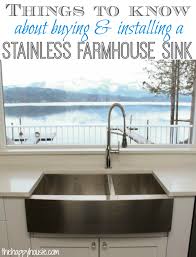 a stainless steel farmhouse style sink