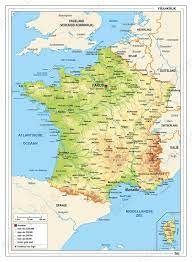 Live coronavirus kaart frankrijk oranje zones Frankrijk Kaart Natuurkundig 766 Kaarten En Atlassen Nl