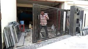 iron manual sliding gate designs for home