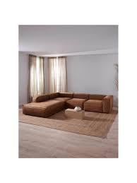 sofá rinconera modular grande de cuero