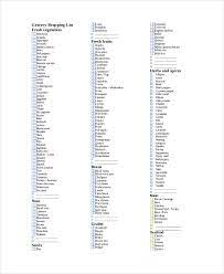 grocery ping list 19 free pdf