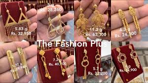 light weight gold earring design with