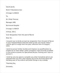 14 nurse resignation letter templates