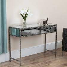 mirrored nest of tables studded mirror