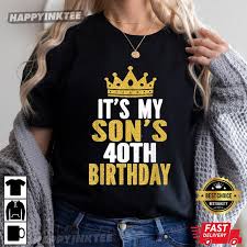 40th birthday 40 years old male t shirt