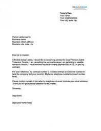 Sample Letter Of Cancellation Of Business Contract Justrandom