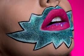 pop art lips model cadee maraist make