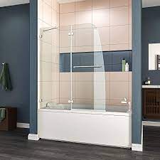 Elegant Frameless Hinged Tub Shower