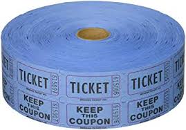 Amazon Com Blue Double Raffle Ticket Roll 2000 Office Products