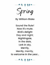 short spring poems for kids that