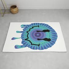 trippy smiley rug melted smiley face